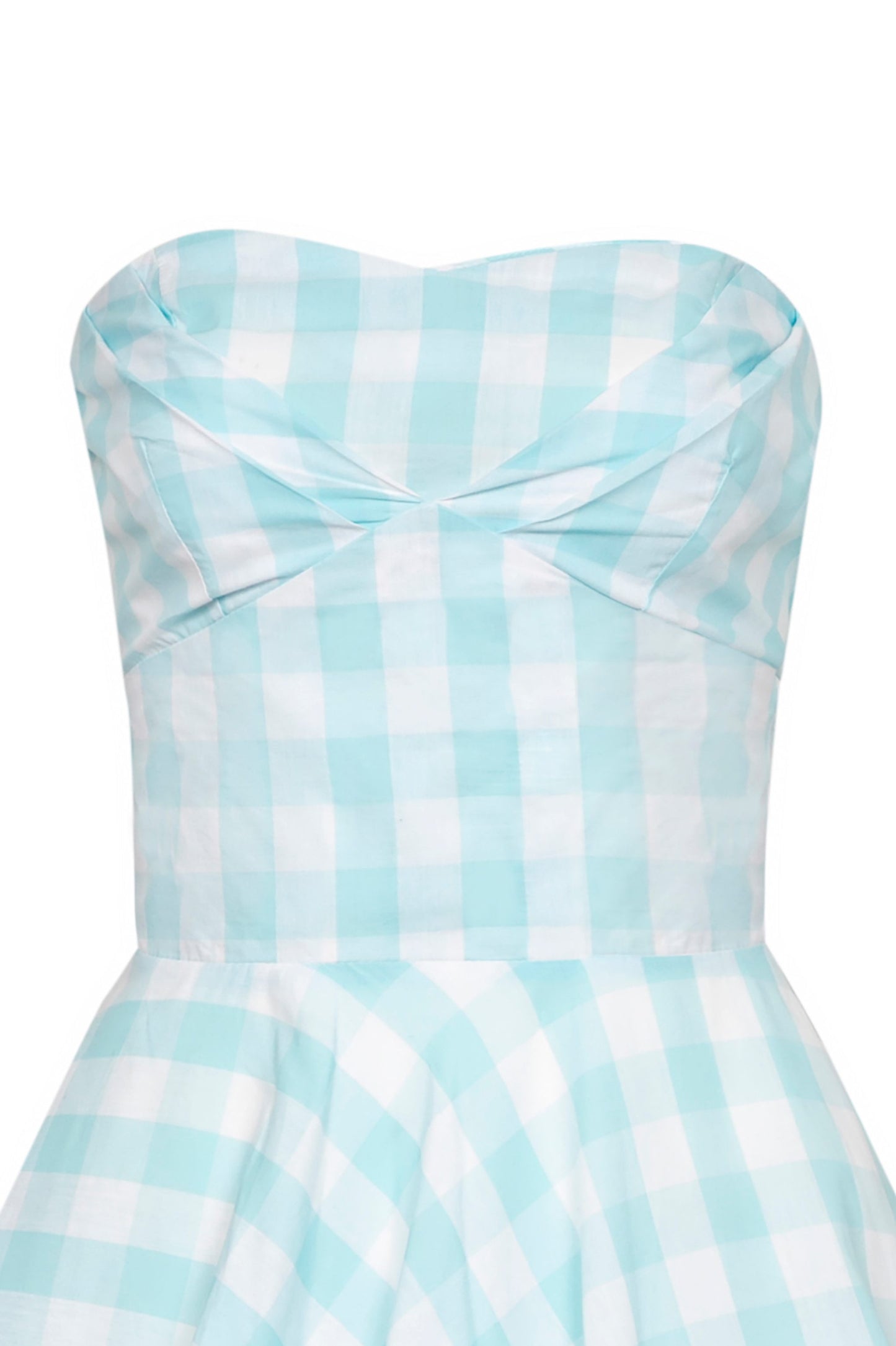 Melissa Blue Gingham Strapless Dress