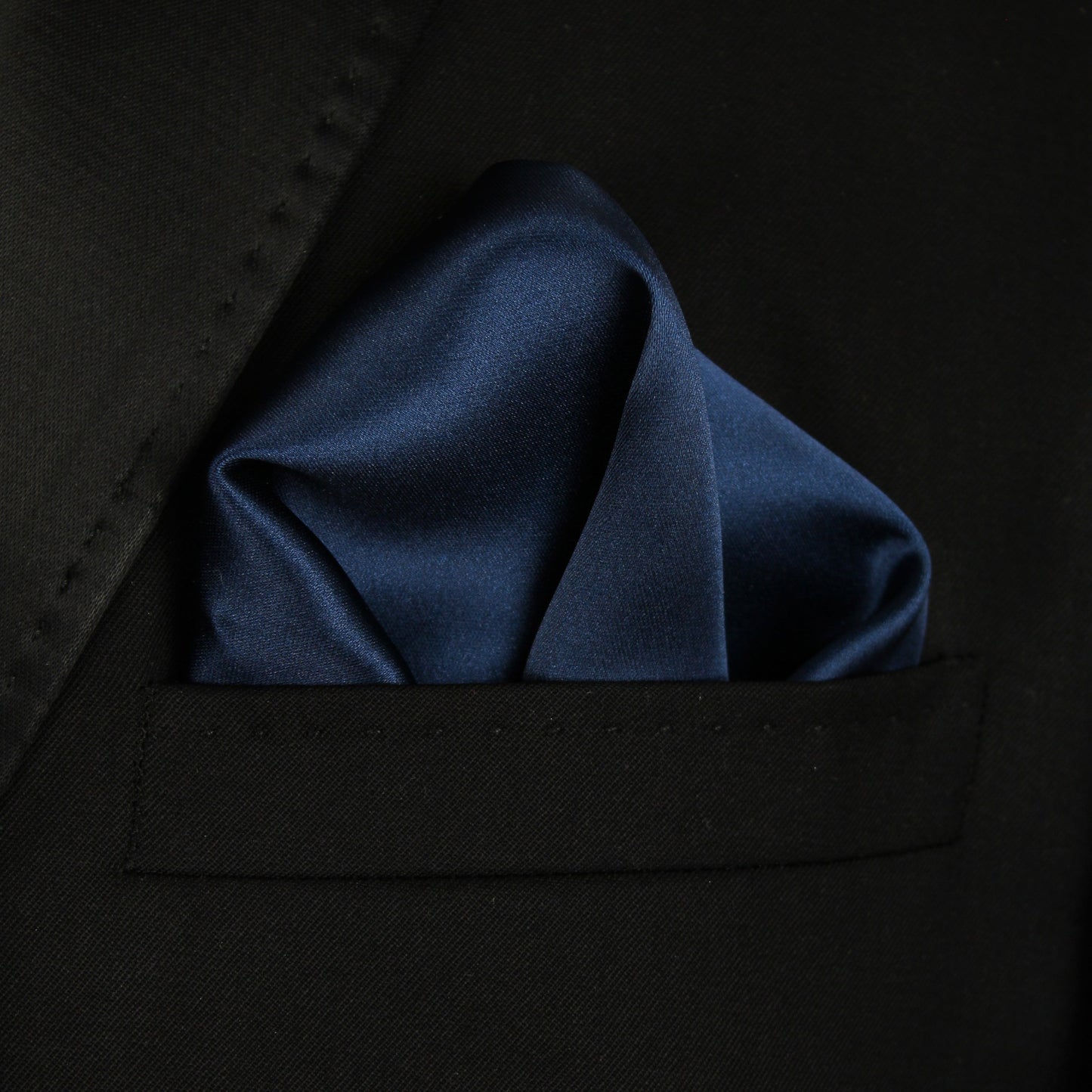 Pocket Square | Navy Soft Satin #96