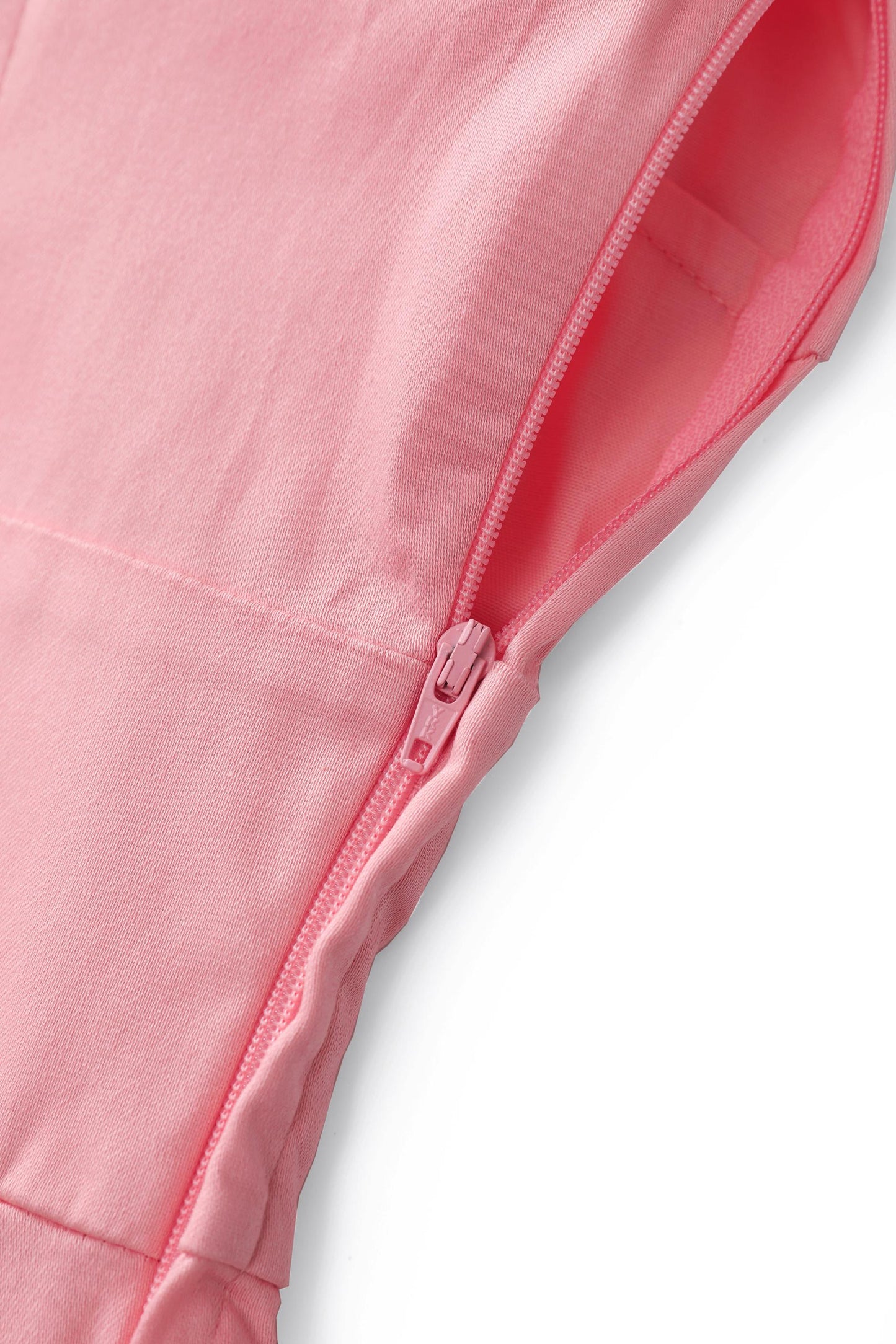 Darlene Light Pink Roll Collar Circle Dress