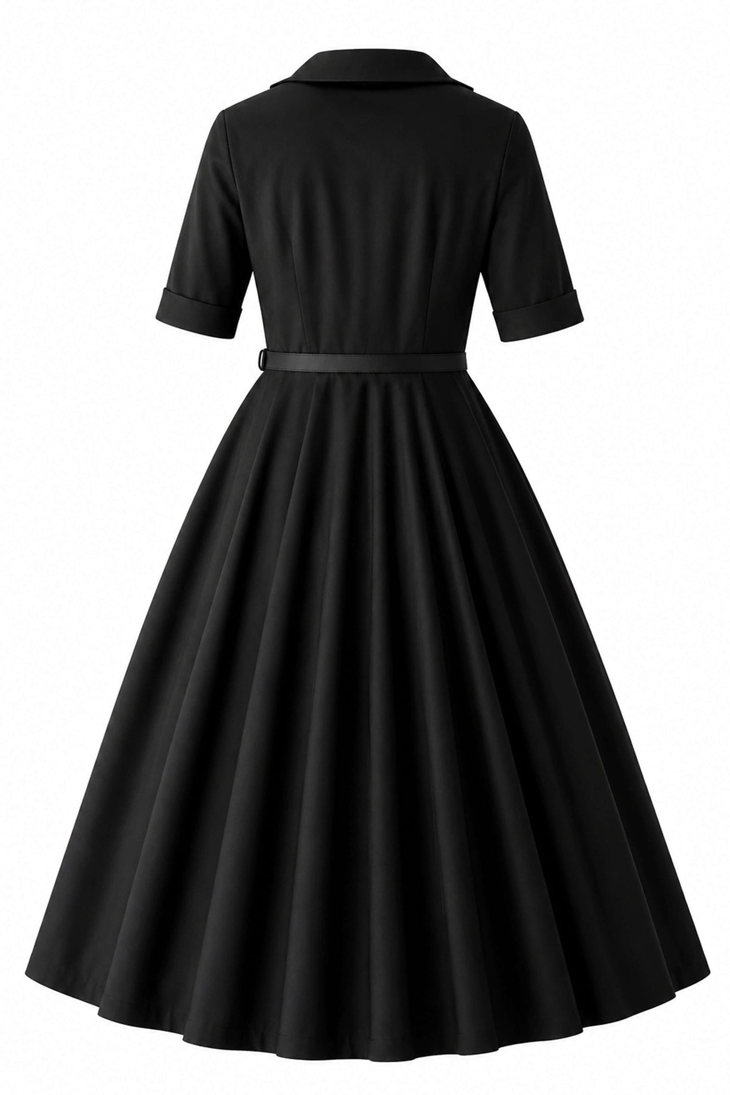 Mollie Black Full Circle Shirt Dress