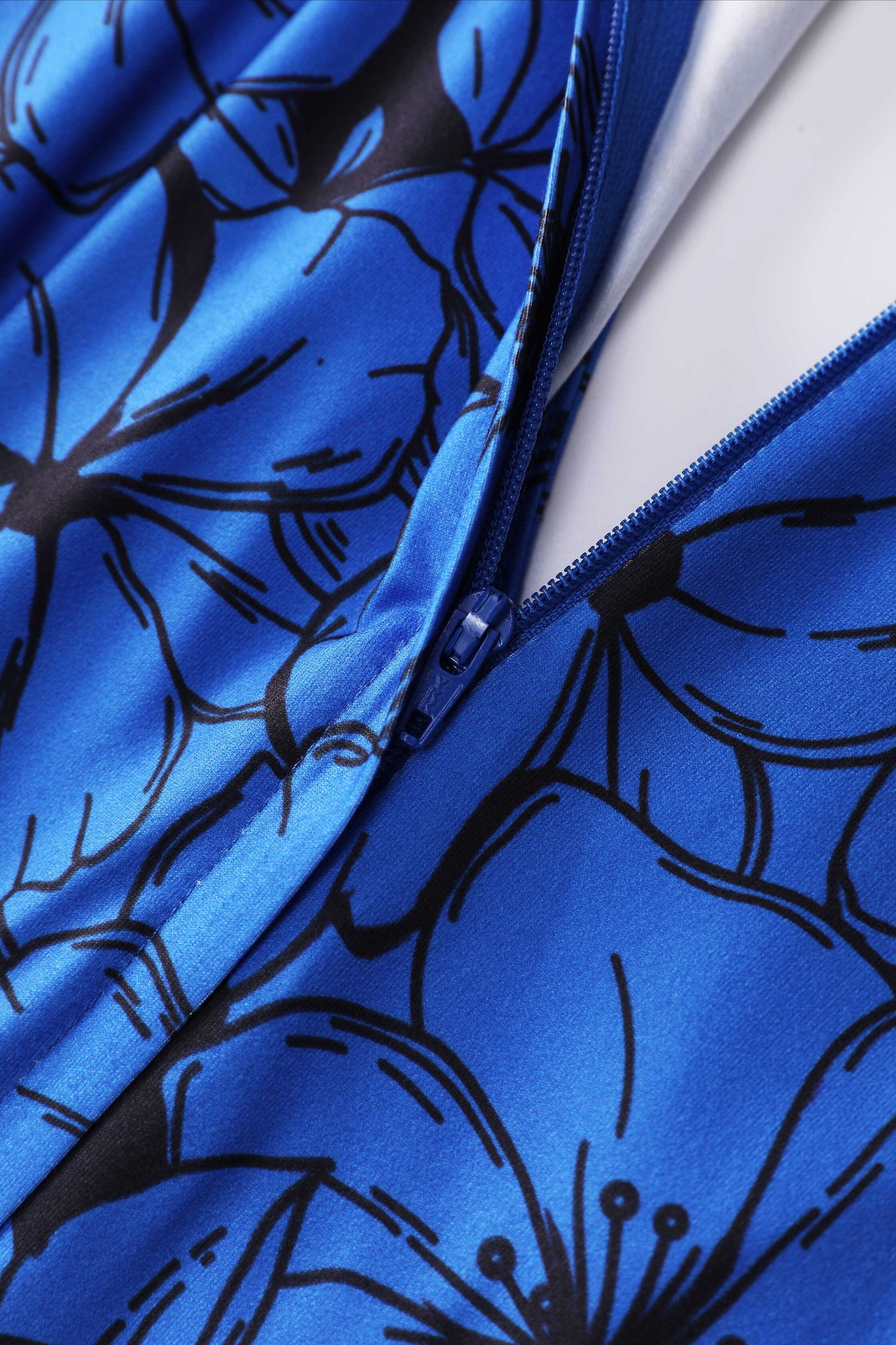 Julia Blue Floral Midi Dress