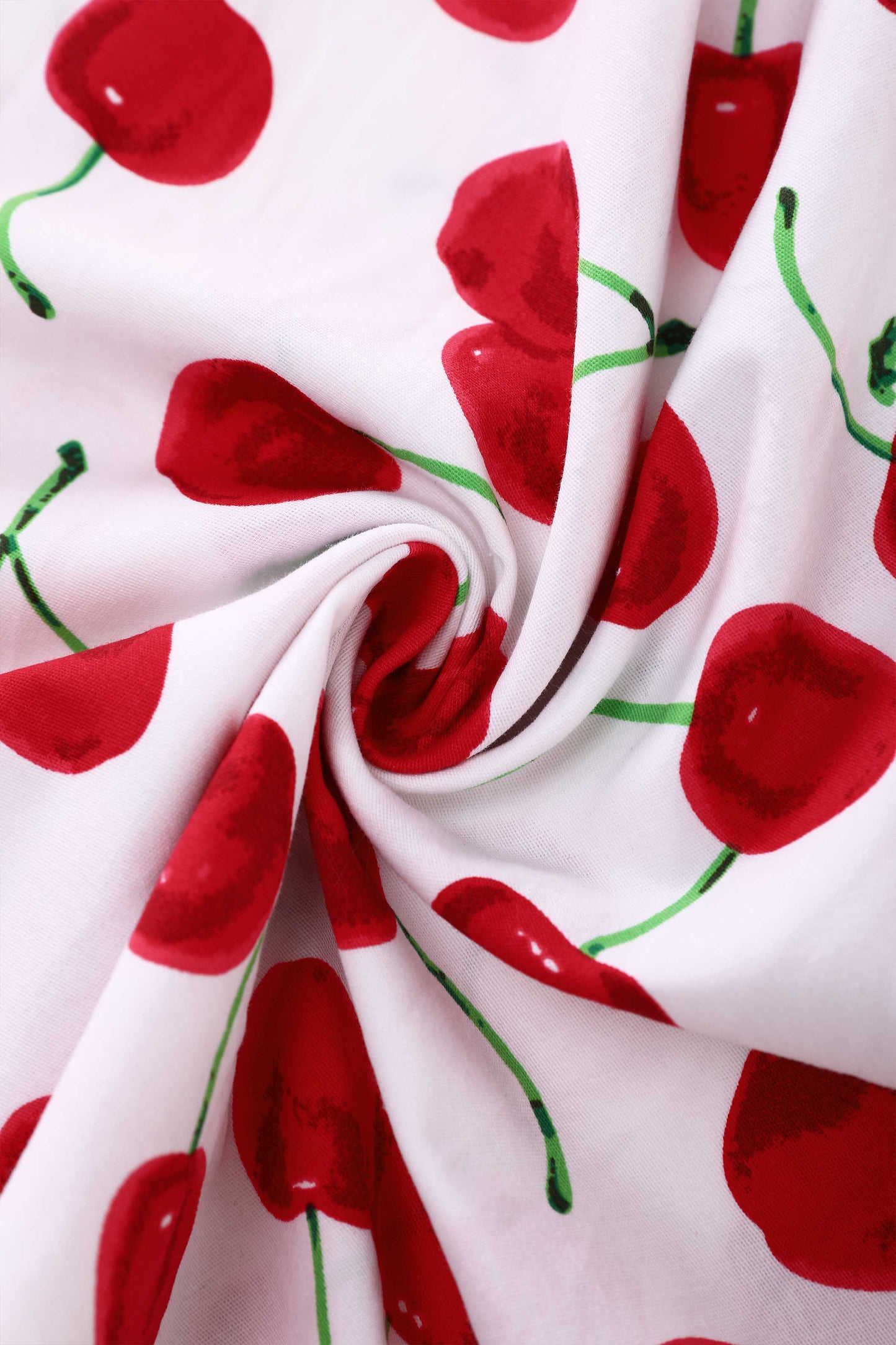 Mollie Cherry Full Circle Shirt Dress In White