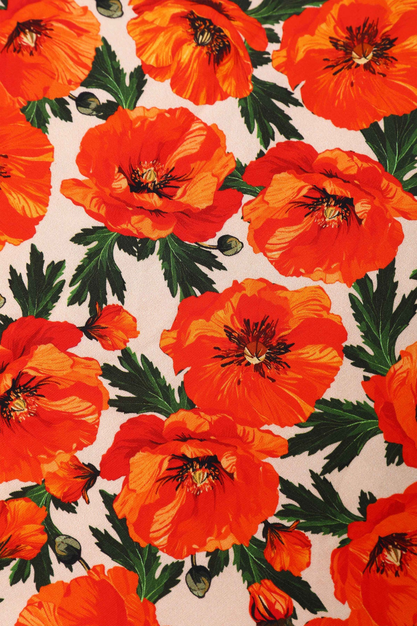 Mollie Orange Poppy Full Circle Shirt Dress
