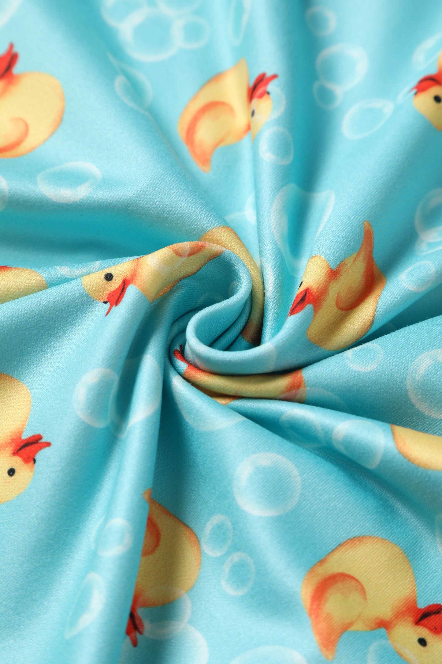 Palma Short Sleeved Tea Dress in Blue Rubber Duck Print