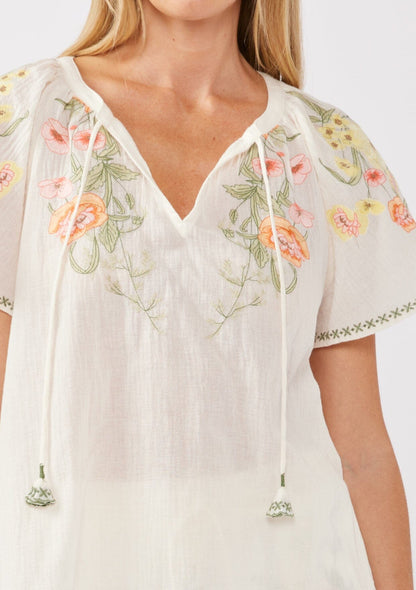 Sunlit Days Embroidered Top