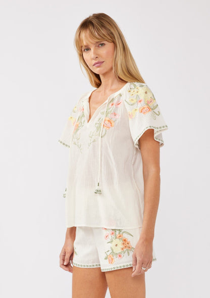 Sunlit Days Embroidered Top