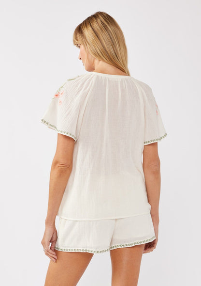 Sunlit Days Embroidered Top