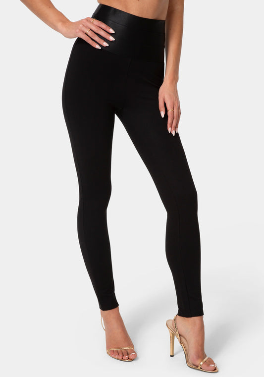 Satiny High Waist Leggings