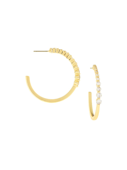 Marlyn Schiff Crystal Hoop Earring