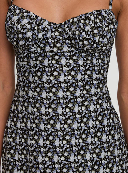 Draven Mini Dress Black Multi