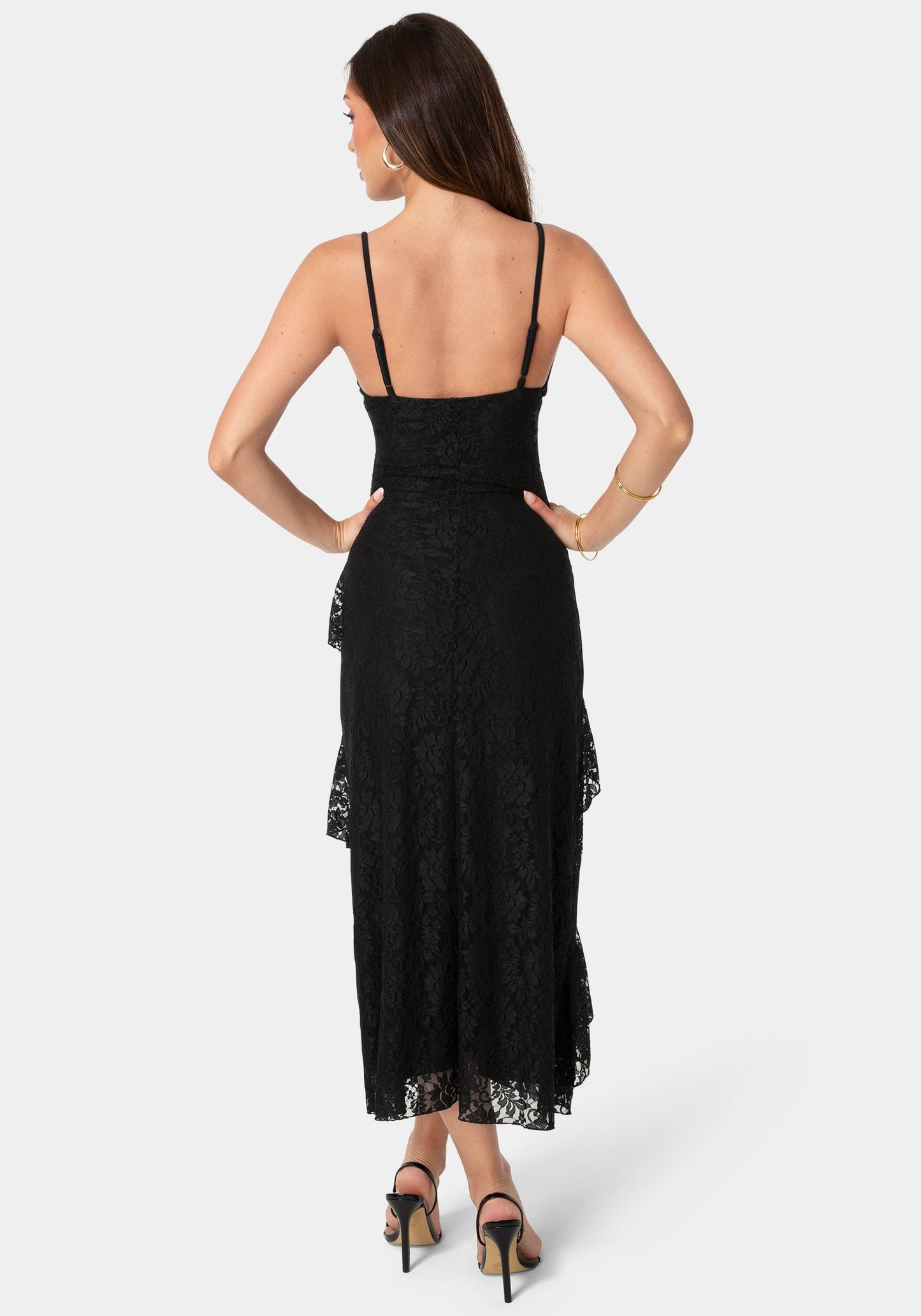 Lace Ruffle Maxi Dress