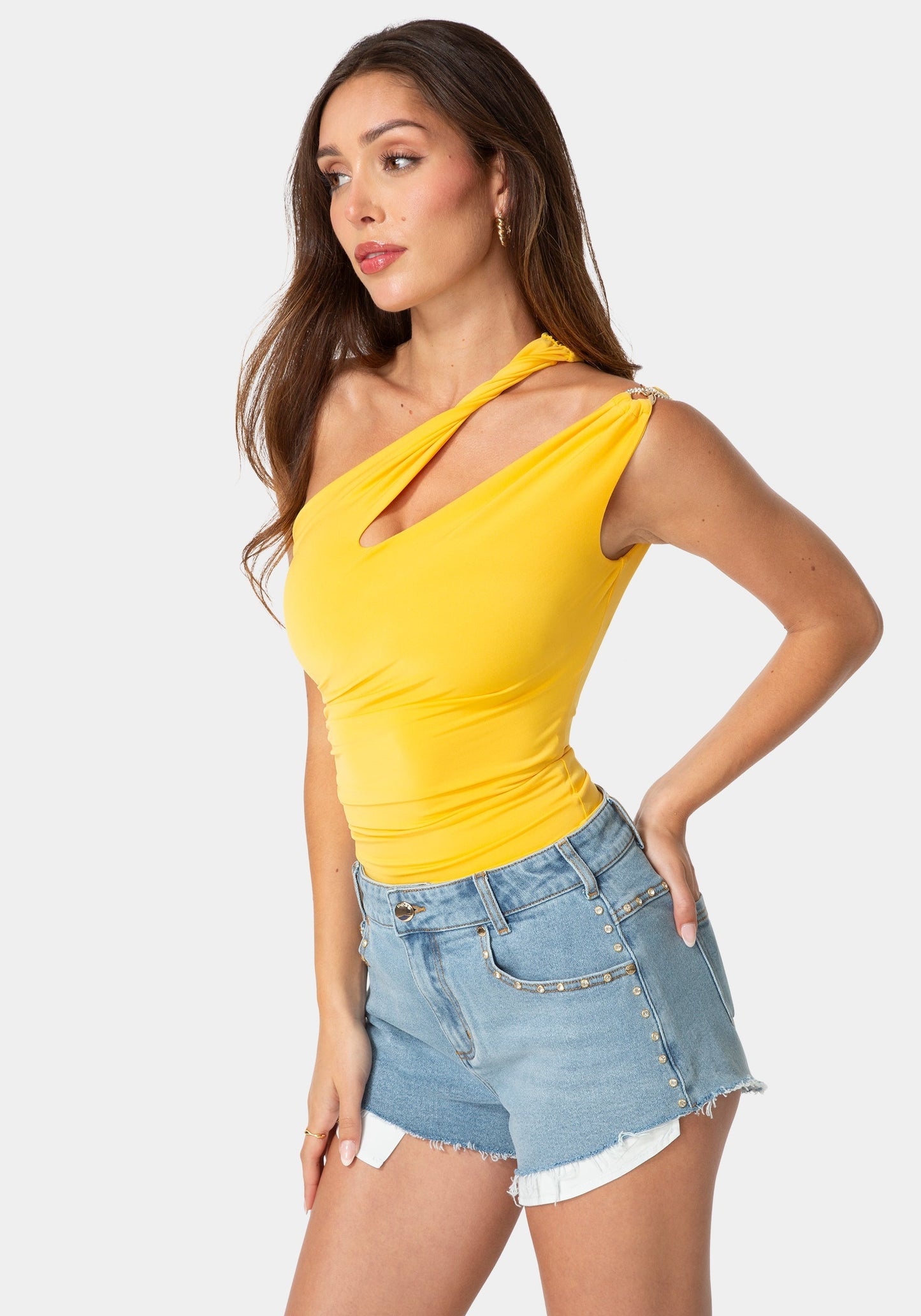 One Shoulder Twisted Top