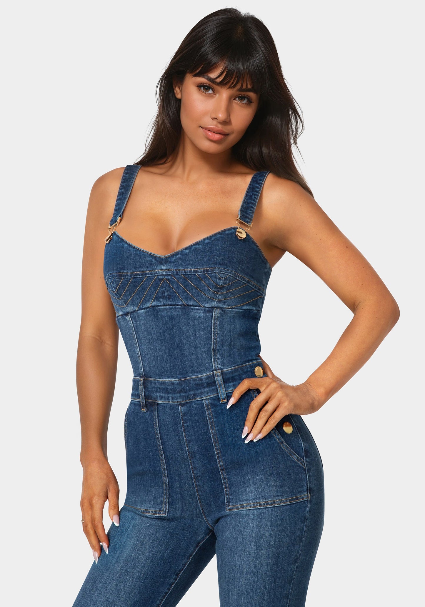 Denim Overall Jumpsuit