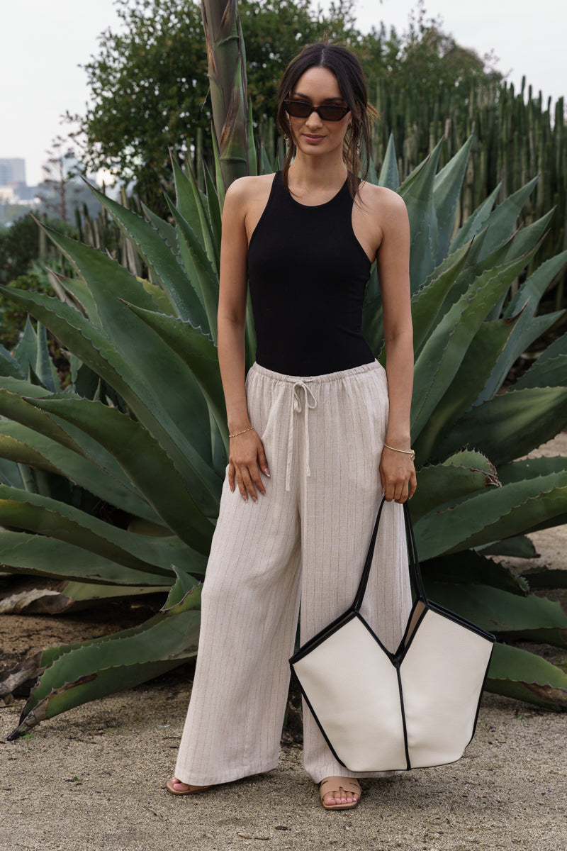 Willa Sleeveless Racerback Tank Top Black
