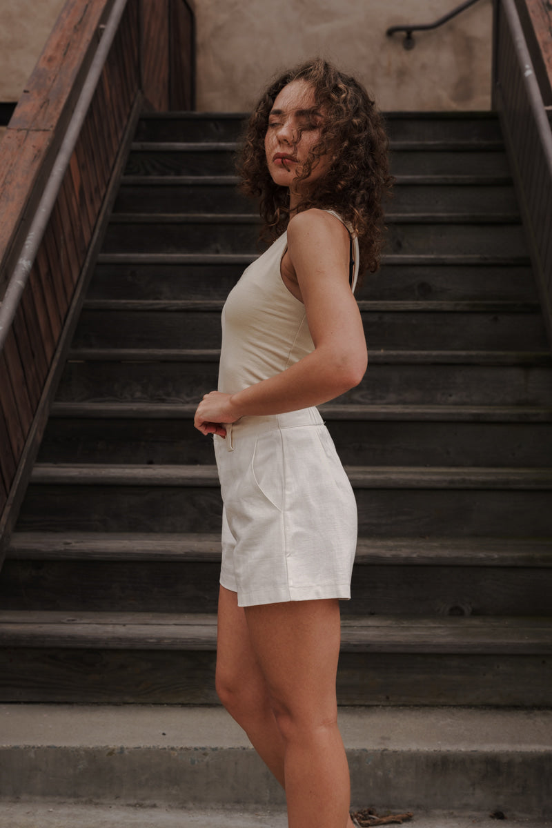 Palina Sleeveless Tank Top Beige