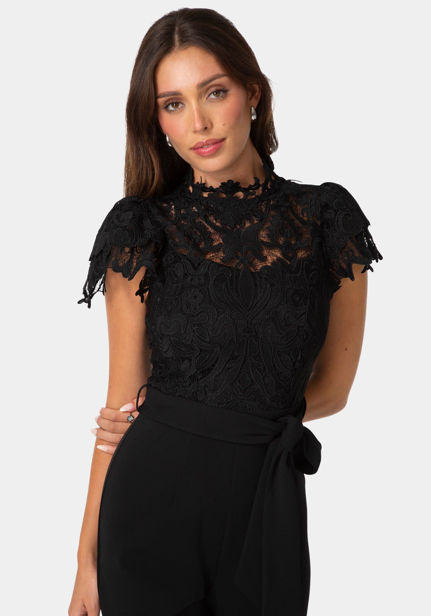 Lace High Neck Jumpsuit