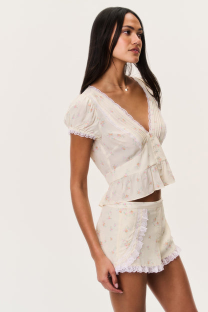 Bondy Floral Short Sleeve Blouse
