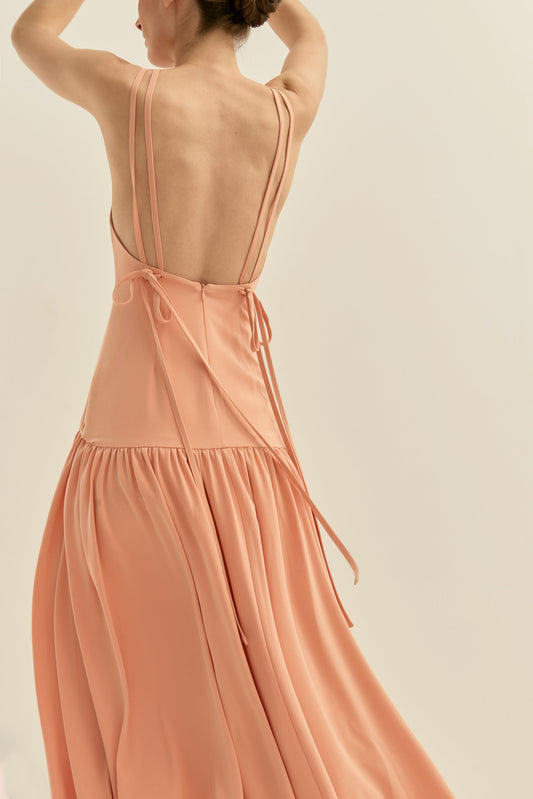 Vestido Mica Apricot · Allegra ·