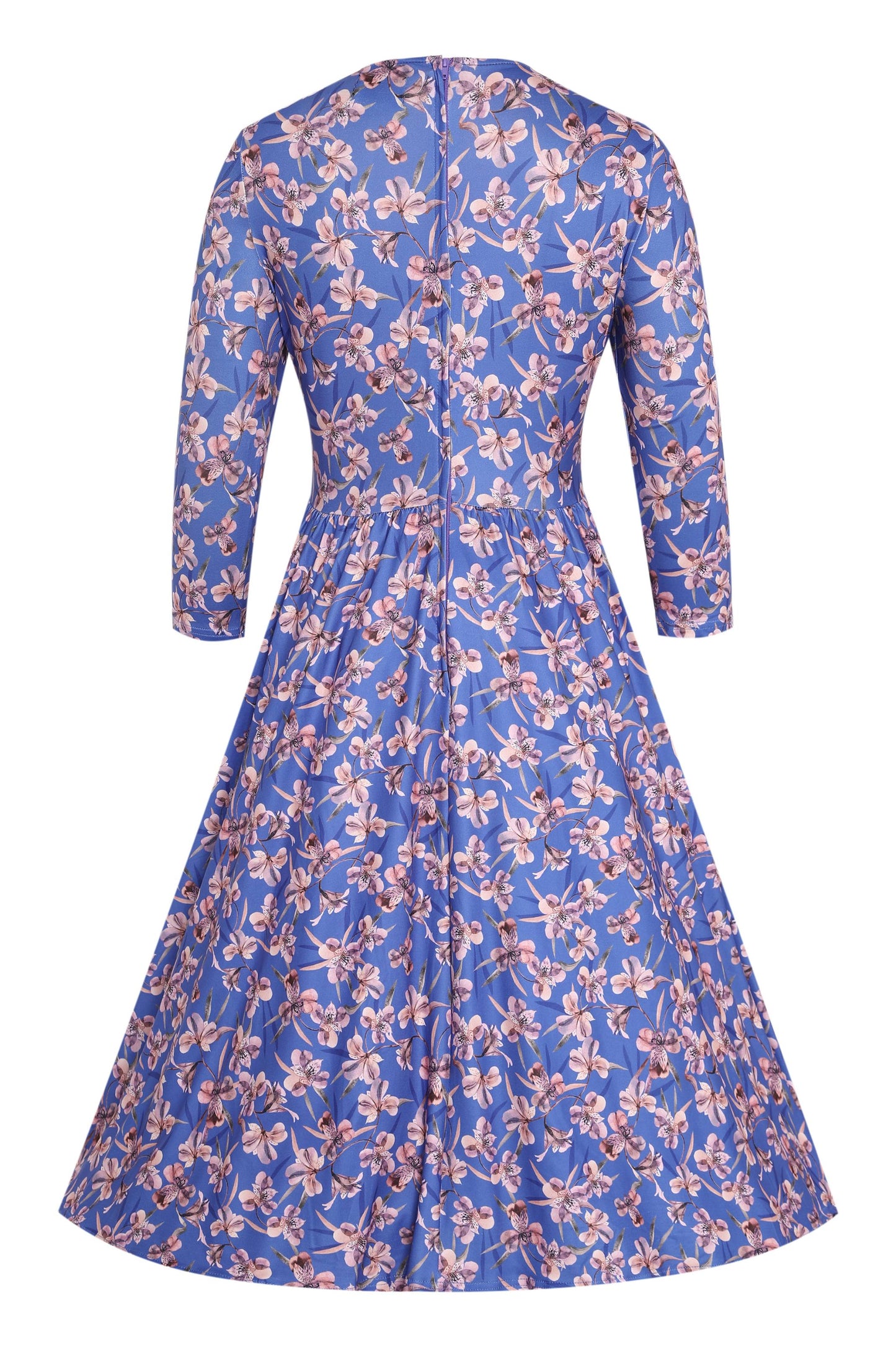 Billie Orchid Floral Long Sleeved Dress