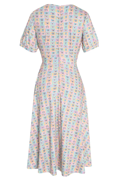 Julia Camera Print Midi Dress