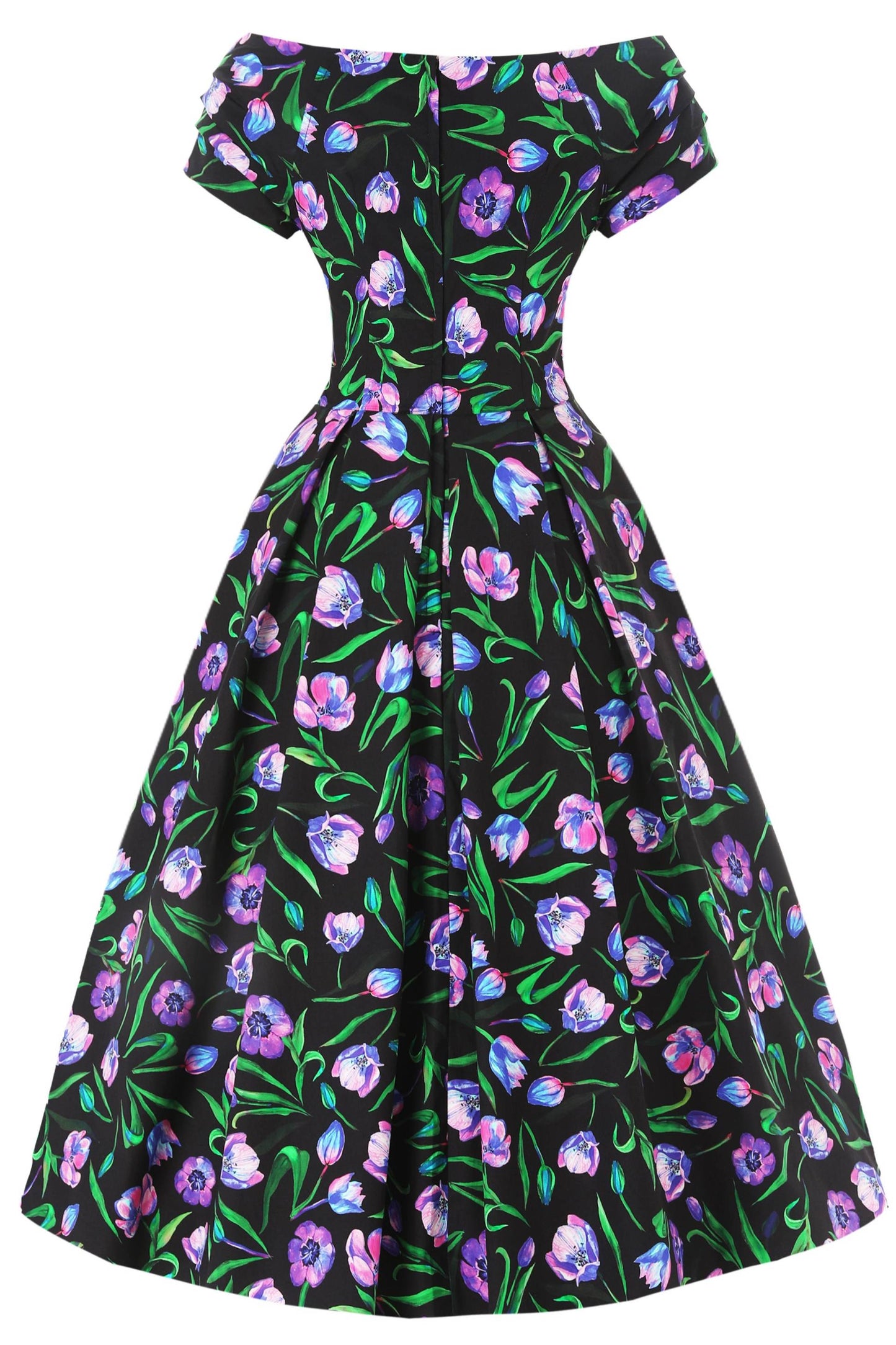 Lily Black Tulip Off Shoulder Dress