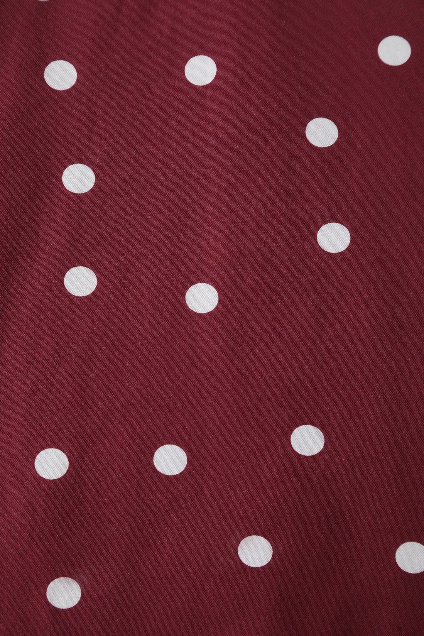 Darlene Burgundy & White Off Shoulder Circle Dress