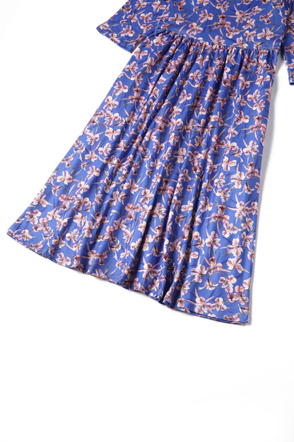 Billie Orchid Floral Long Sleeved Dress