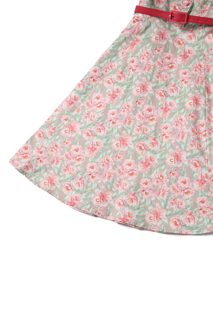 Penelope Pink Floral Shirt Dress