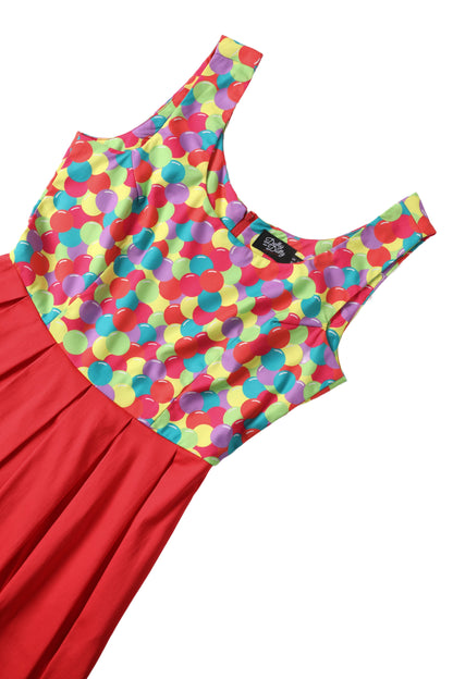 Amanda Gumball Machine Flared Dress