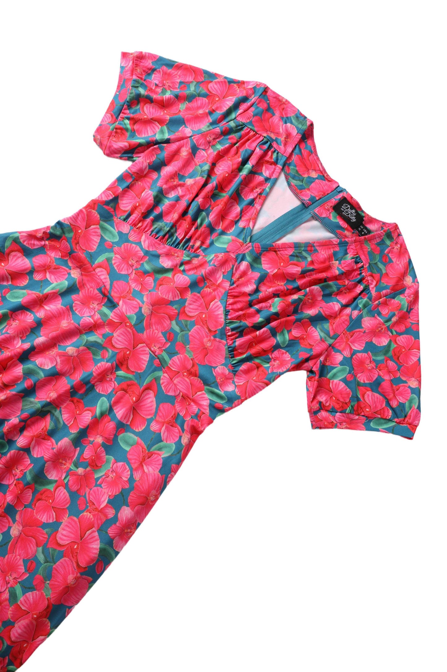Julia Pink Orchid Midi Dress In Green