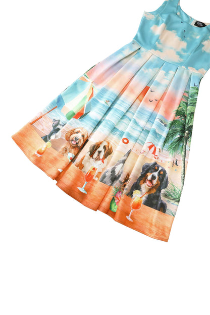 Amanda Beach Bark Club Flared Dress
