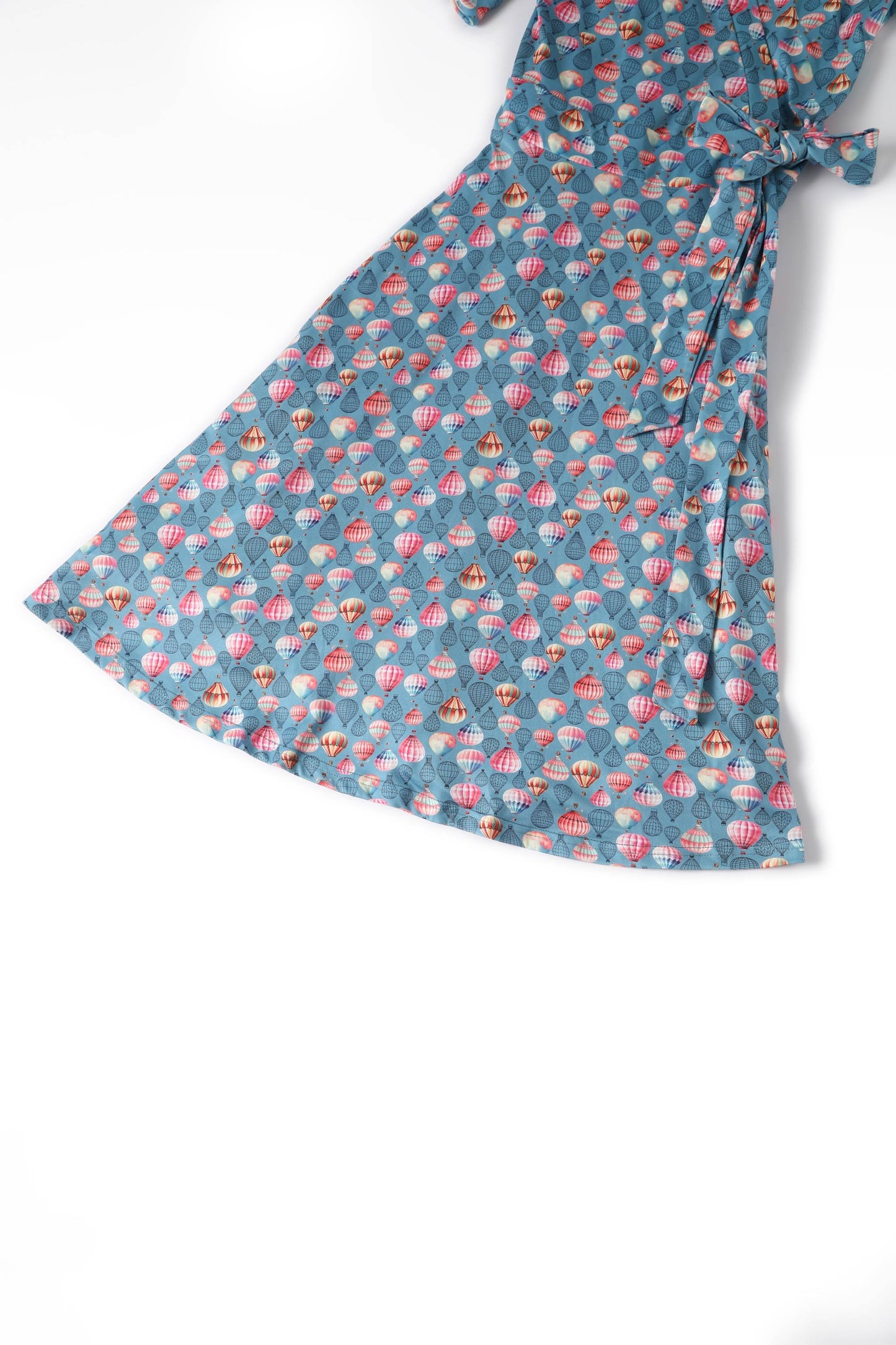 Matilda Hot Air Balloon Wrap Dress In Blue