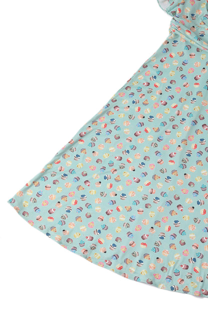 Donna Blue Cupcake Tea Dress