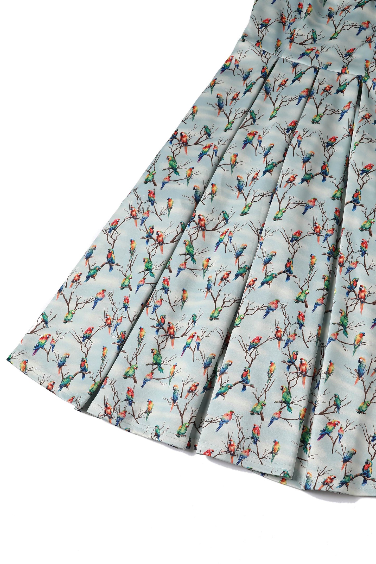 Lily Light Green Parrot Off Shoulder Dress