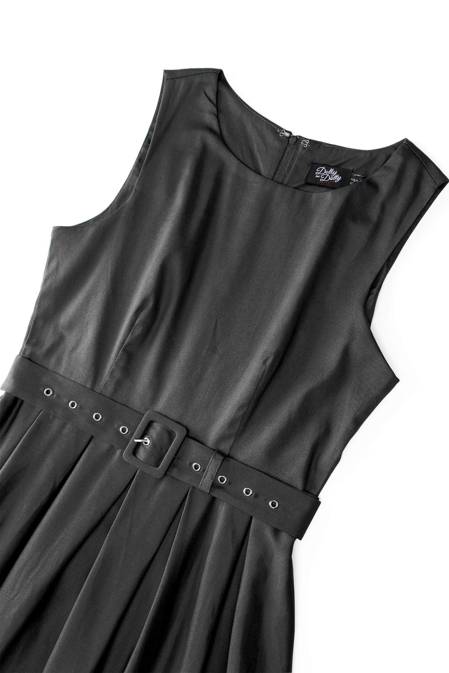 Helen Black Cotton Midi Dress
