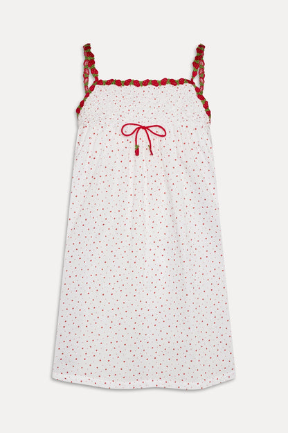 Coppola Cotton Babydoll Dress - Tiny Berry
