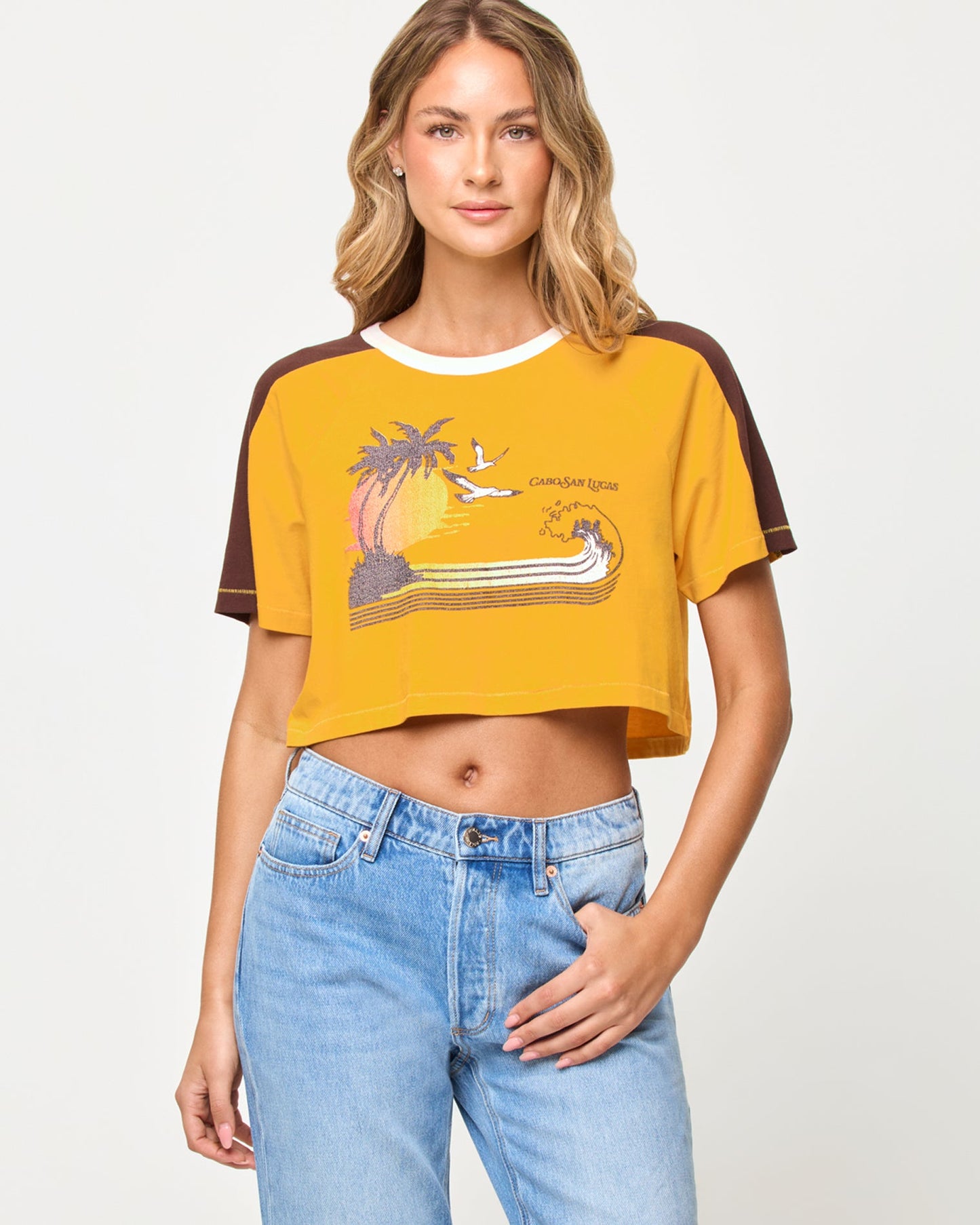 x The Salty Blonde Costa Crop Top - Cabo Sunset
