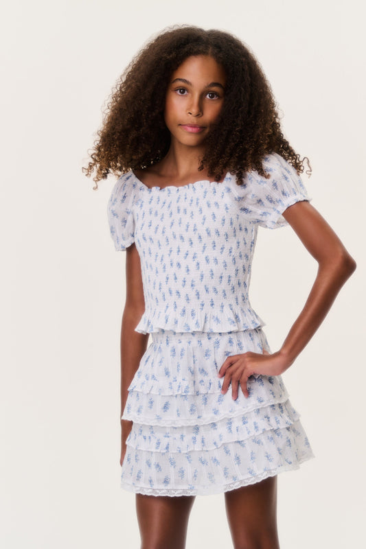 Tween Indigo Cloud Billie Skirt