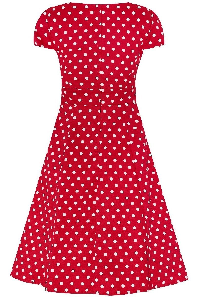 Claudia Flirty Fifties Style Dress in Red