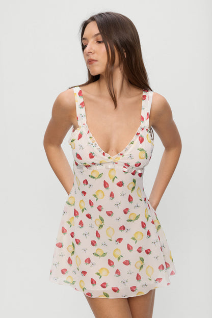 Dreamer Chiffon Mini Dress - Amalfi