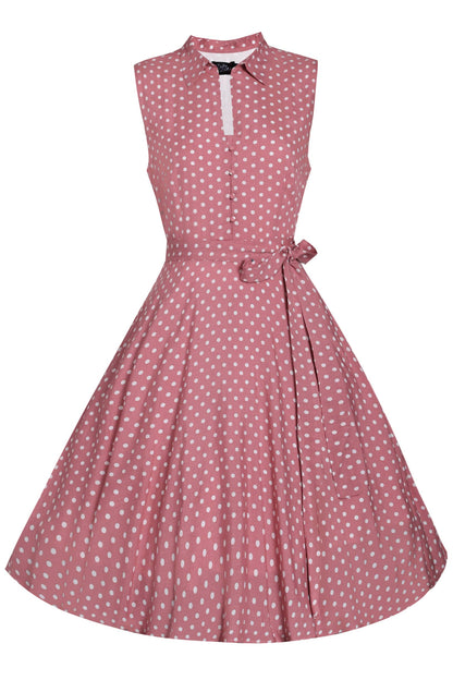 Poppy Pink Polka Dot Shirt Dress