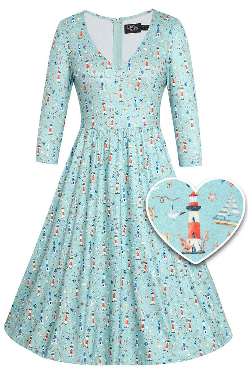 Billie Nautical Lighthouse Day Dress