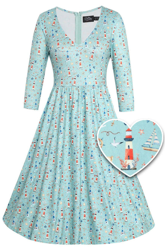 Billie Nautical Lighthouse Day Dress