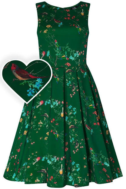 Annie Green Bird Print Dress
