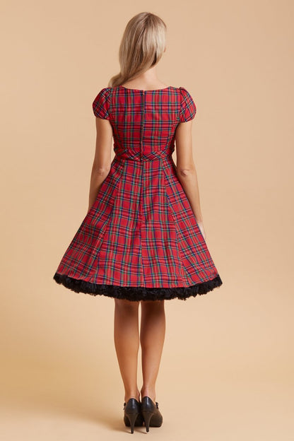 Claudia Highland Red Tartan Swing Dress