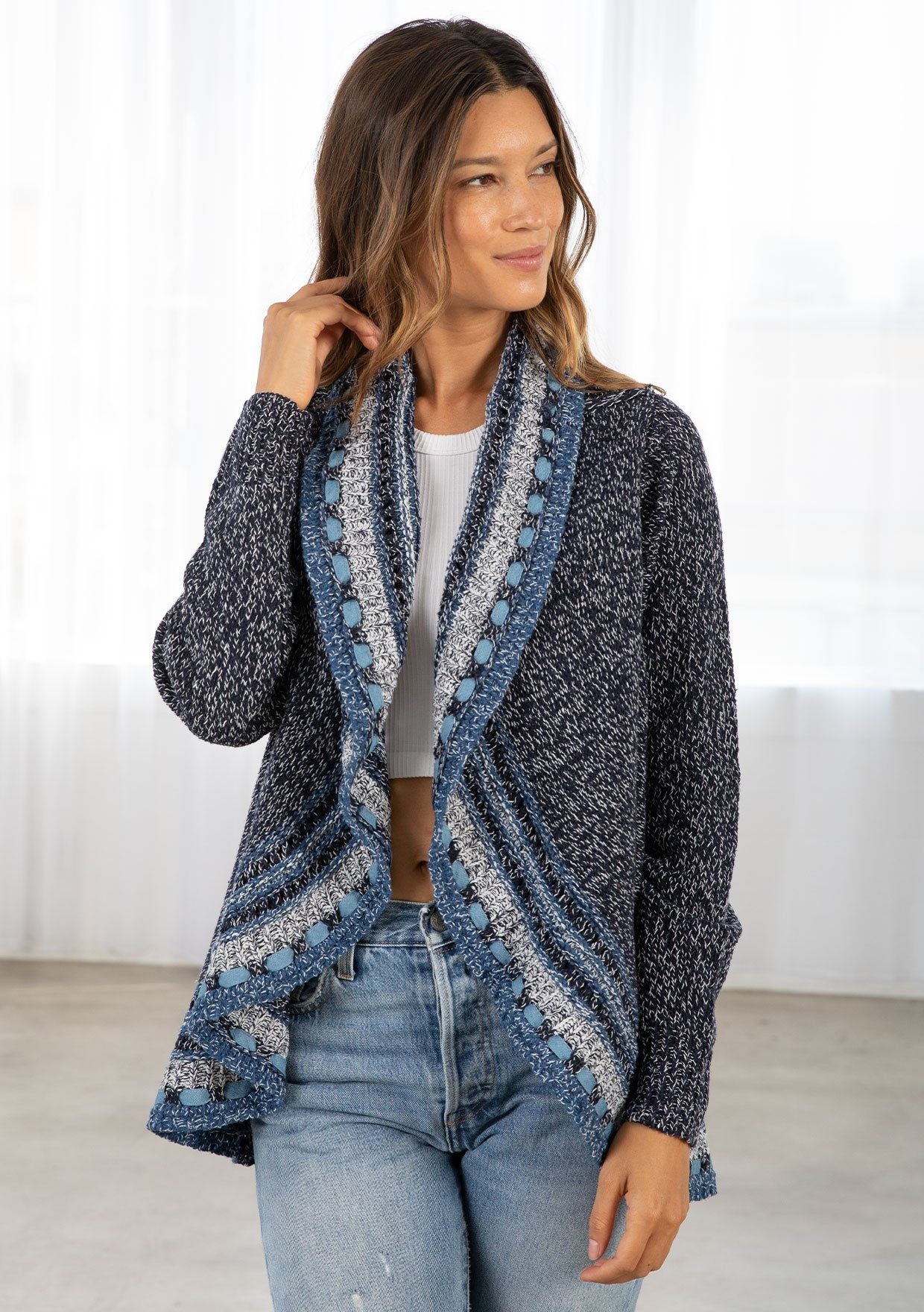 Micki Melange Knit Cardigan