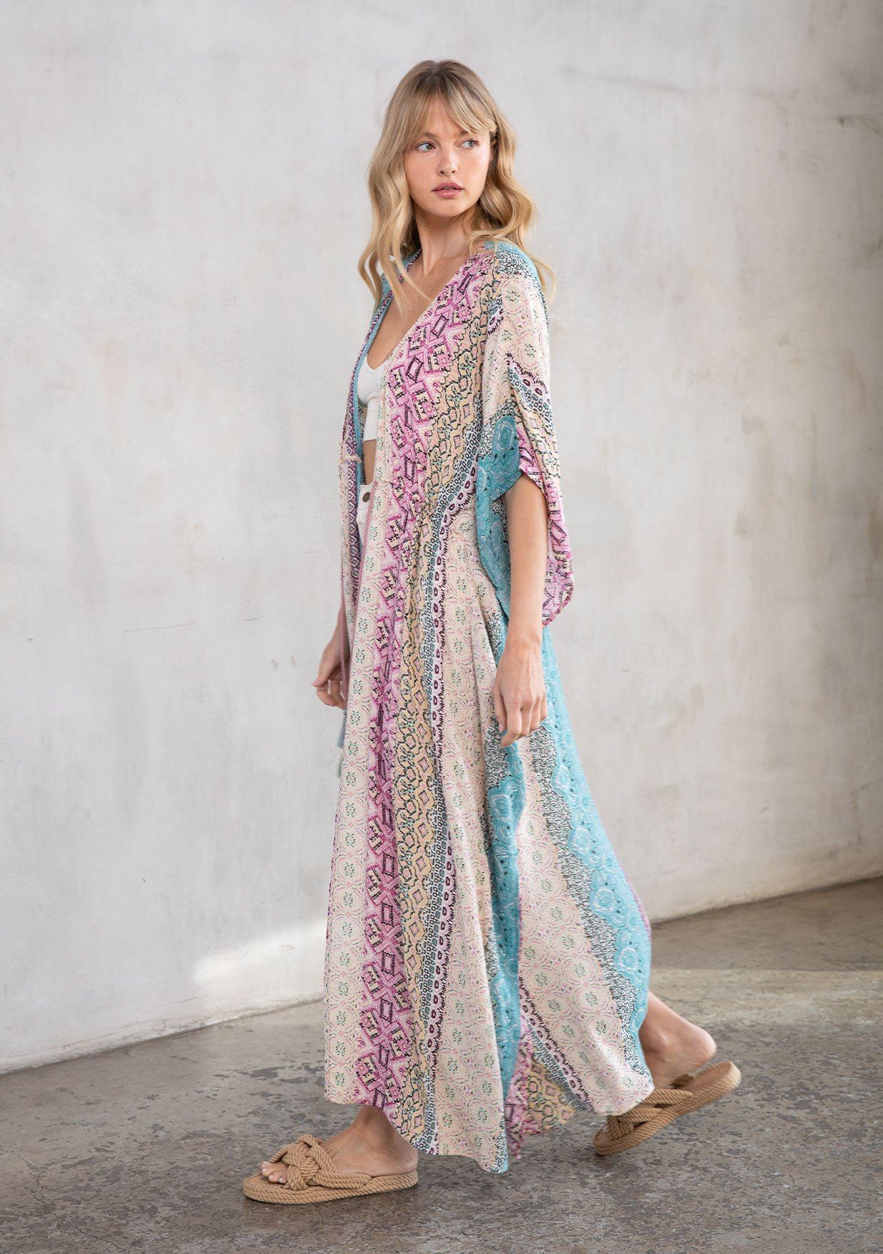 Take me to Coachella Paisley Maxi Kimono