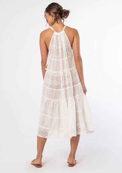 Sunglow Sheer Midi Dress