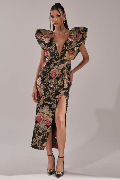 BEST DRESSED BROCADE MAXI DRESS