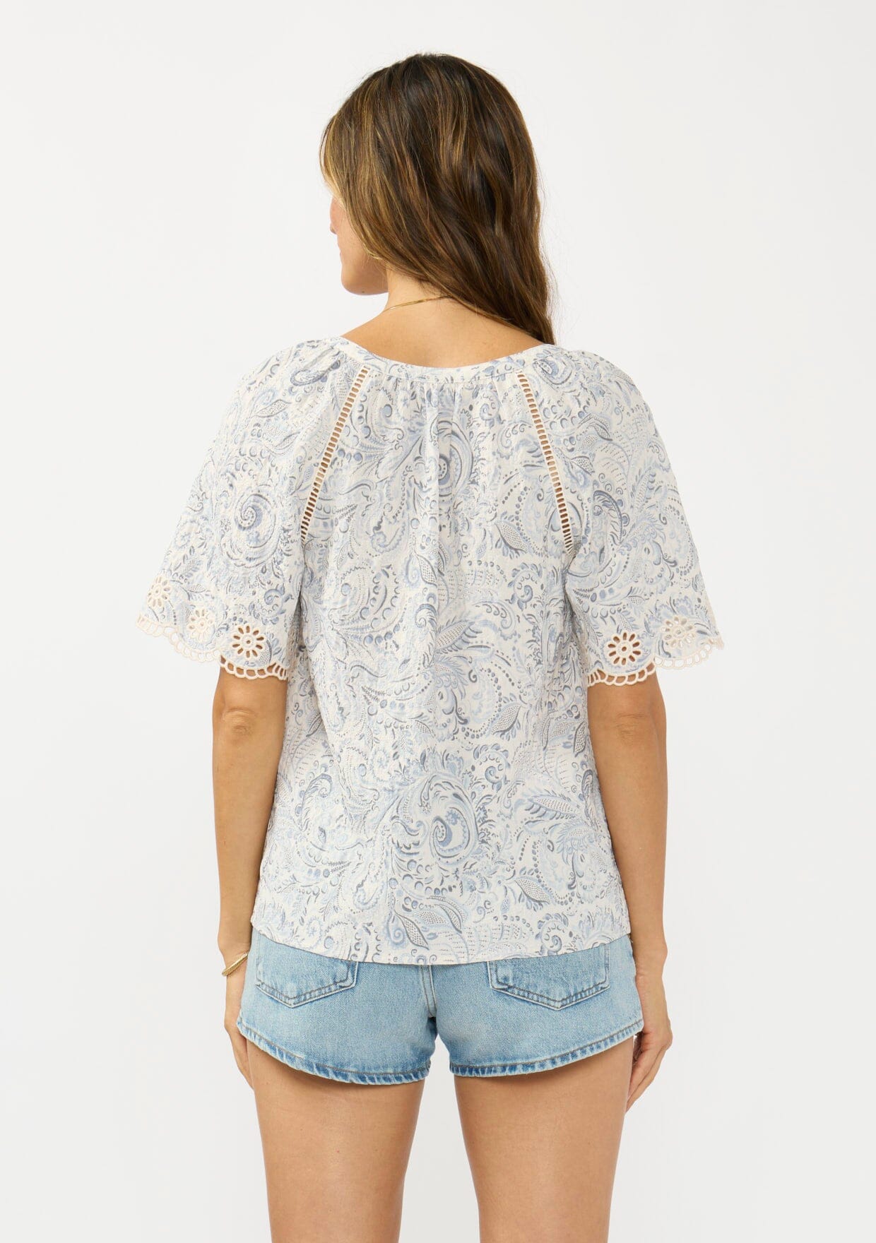 Lagoon Embroidered Top